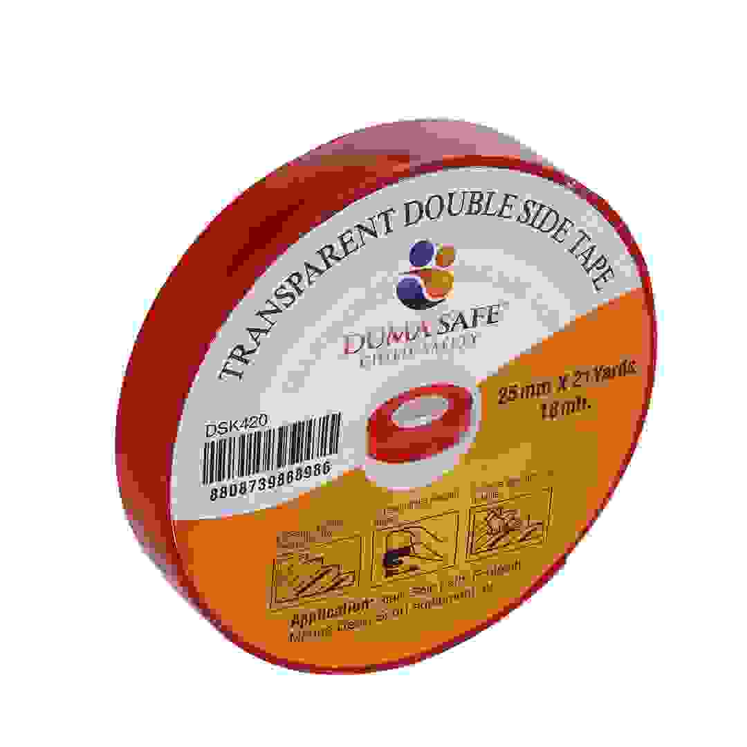 شريط لاصق شفاف بوجهين من دوما سيف (2.5 سم × 18 متر)