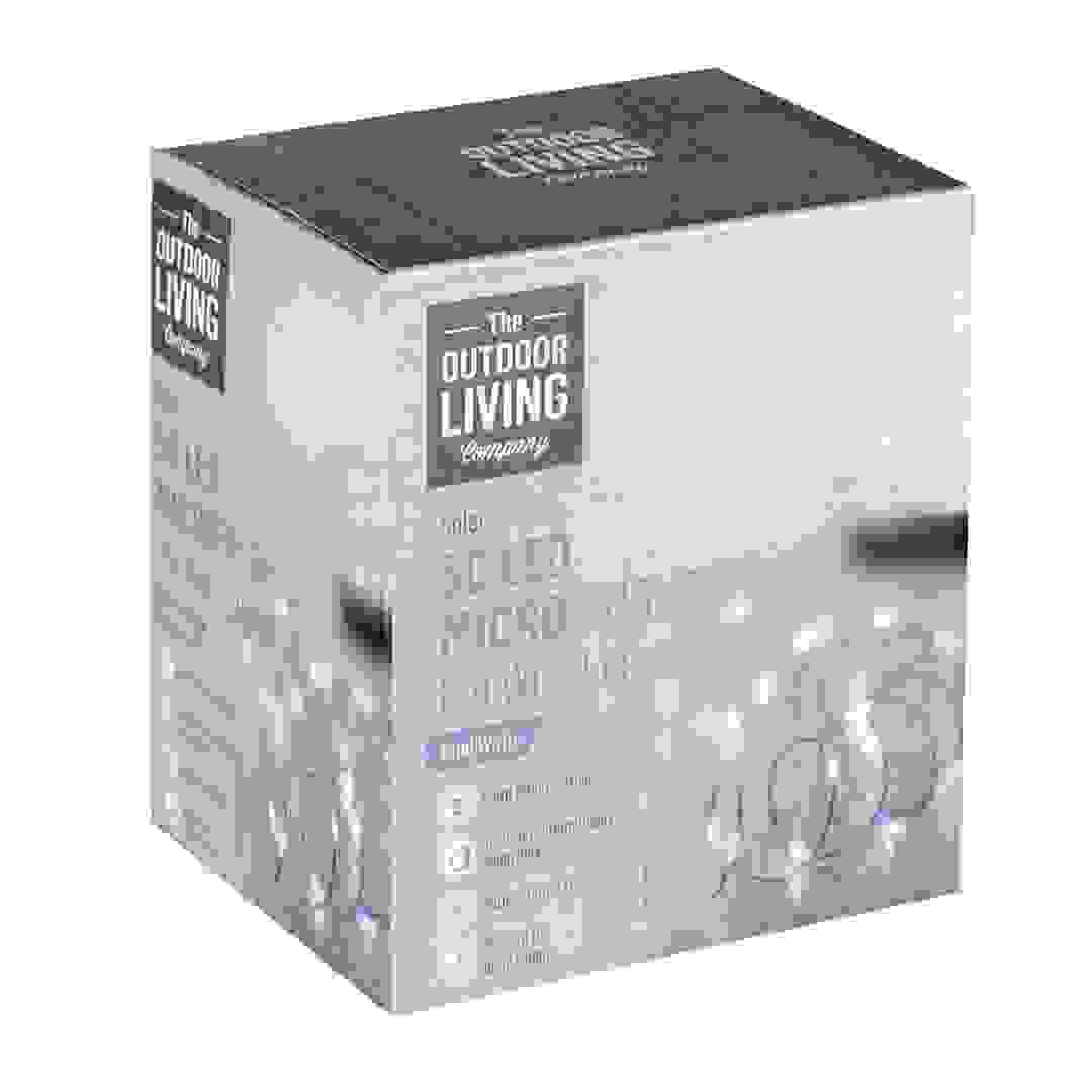 سلك 50 مصباح LED مايكرو برايتس بين يعمل بالطاقة الشمسية ذا آوت دور ليفينج كومباني (أبيض بارد)