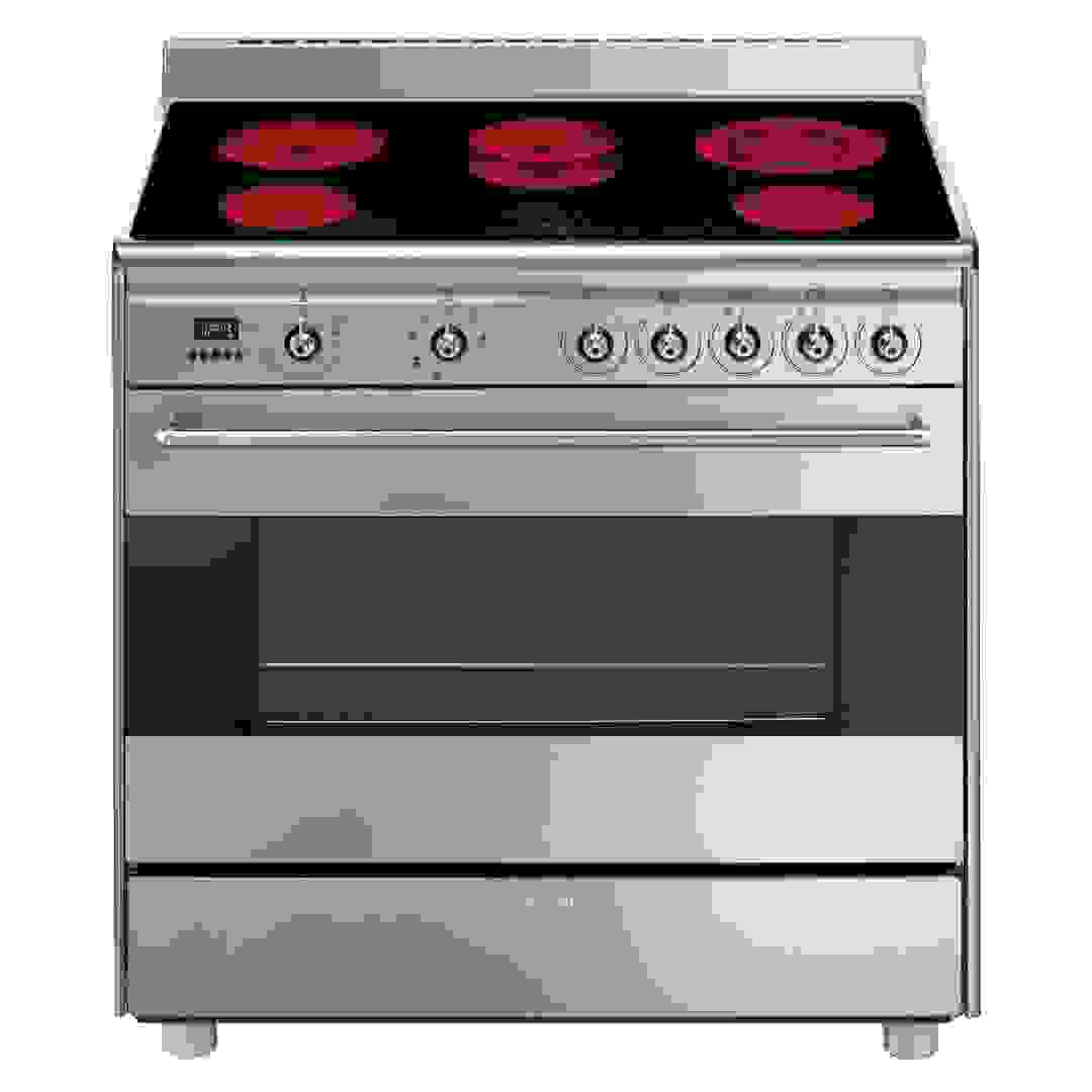 SMEG Freestanding 5 Zones Electric Cooker, SX91CSA (90 x 60 x 83.6 cm)