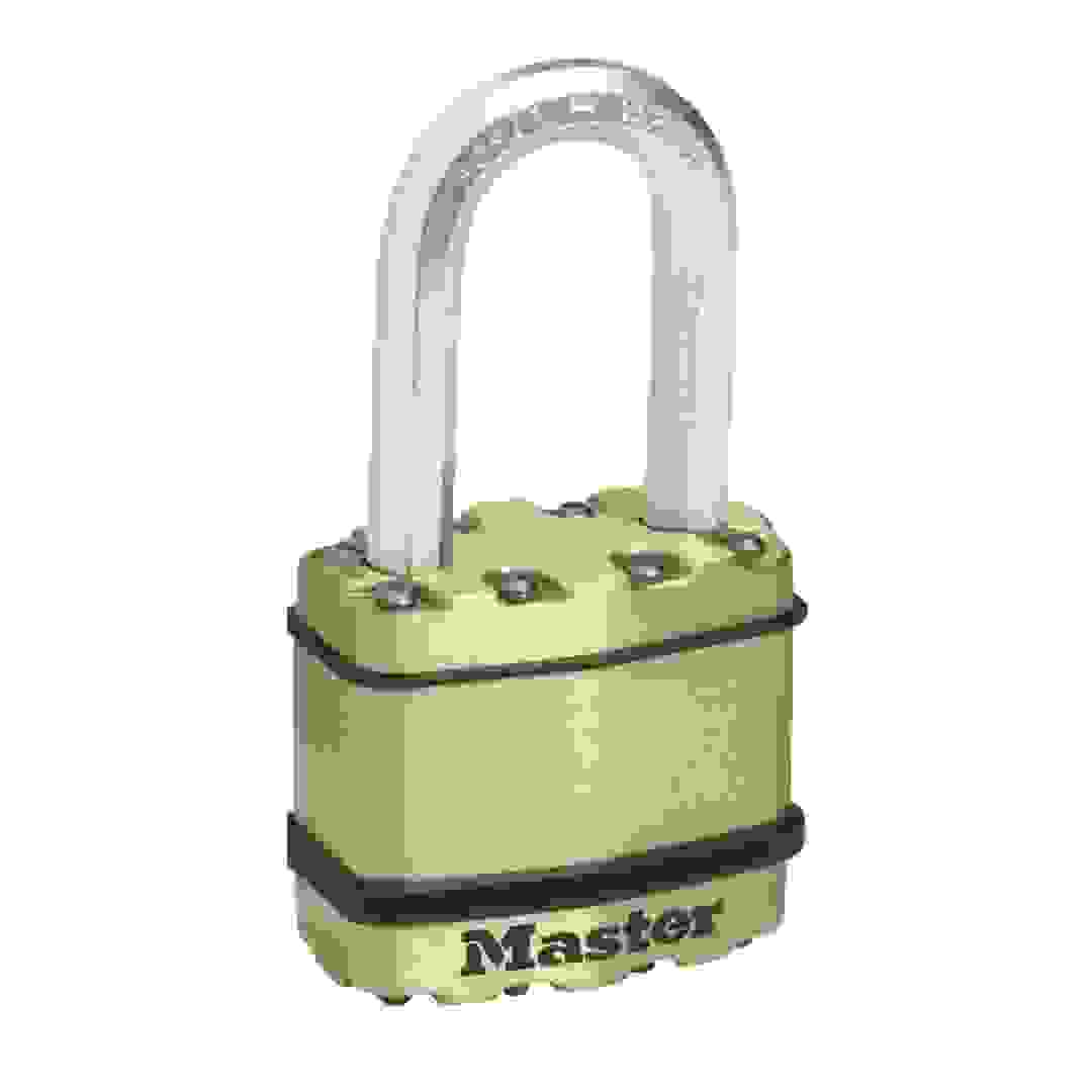 قفل ماستر لوك قوي التحمل من الفولاذ المصفح مع مفاتيح (8.6 × 4.5 × 2.2 سم)
