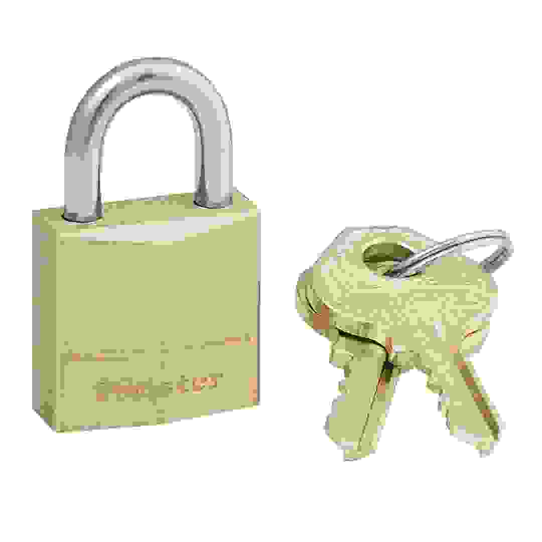 قفل ماستر لوك من النحاس مع مفاتيح (3.4 × 2 × 1 سم)