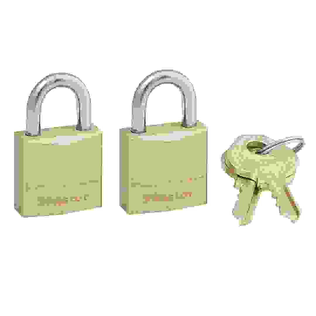 Master Lock Brass Padlock W/Keys (3.4 x 2 x 1 cm)