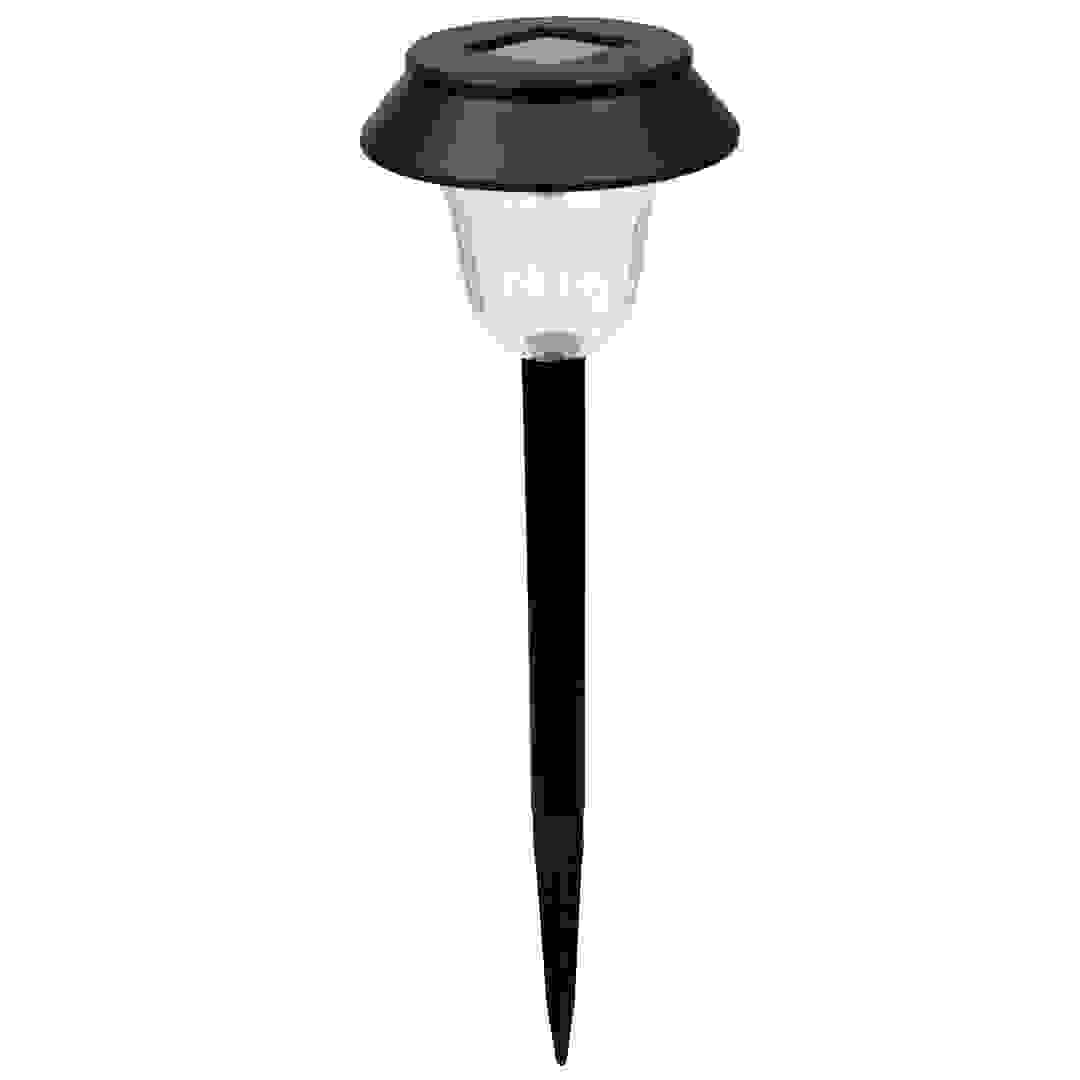 مشعل إضاءة بوتد HPL010 ليد LED يعمل بالطاقة الشمسية (أبيض ثلجي، 11.5 × 37.2 سم)