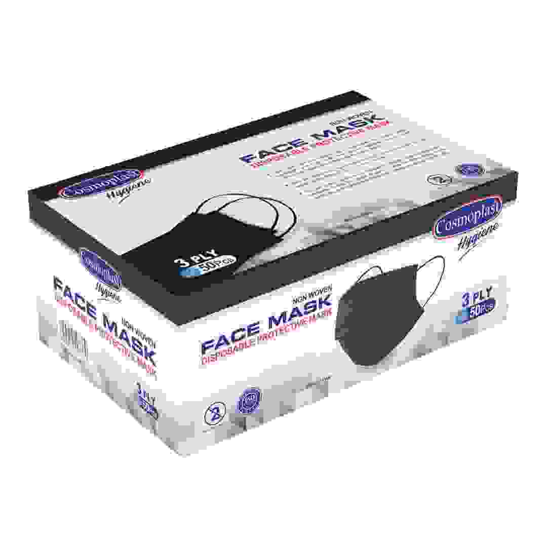 علبة كمامات صحية واقية 3 طبقات كوزموبلاست (50 قطعة)