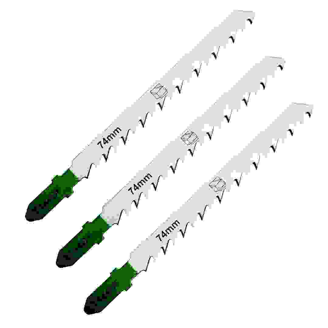 Universal Bi-Metal T-Shank Jigsaw Blade Pack for Wood (5-50 mm, 3 Pc.)
