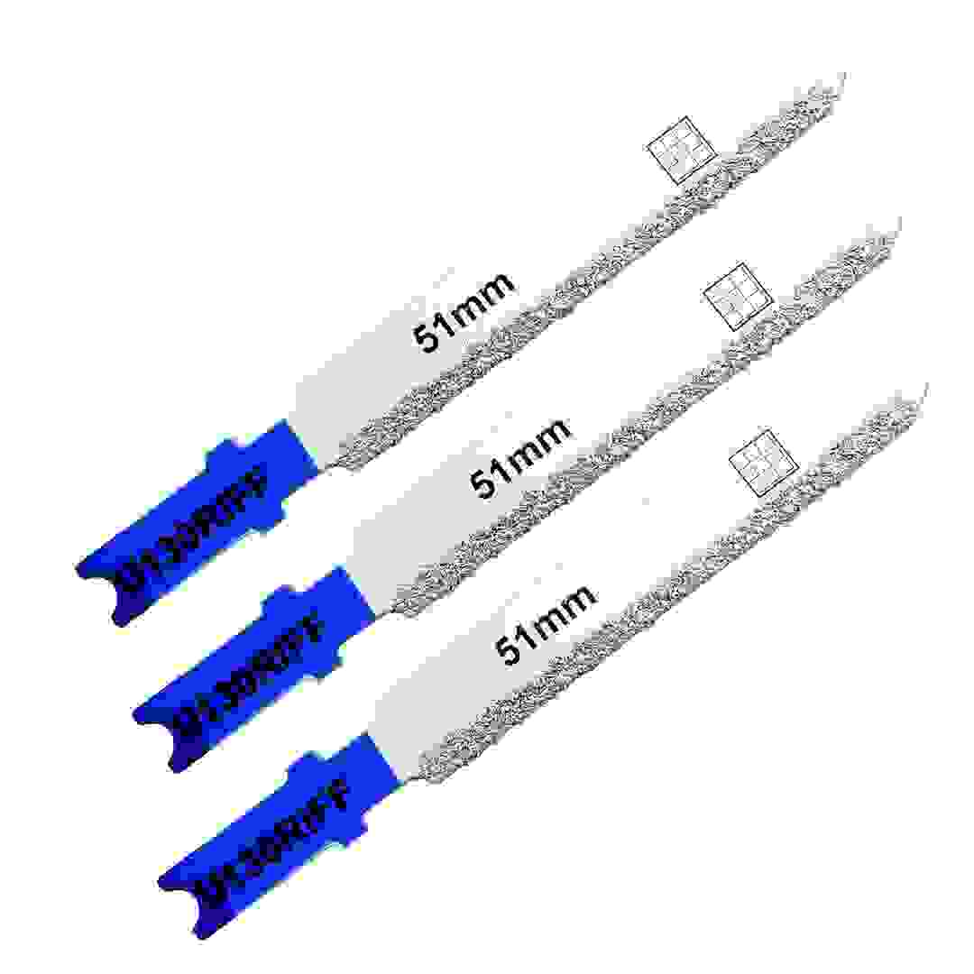 مجموعة شفرات منشار ساق-U حبيبات كربيد يونيفرسال (5-10 مم، 3 قطع)