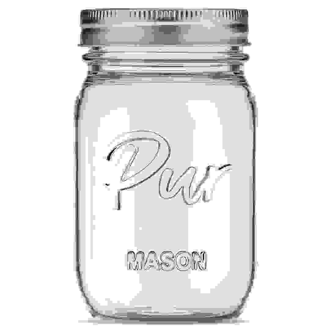 PurMason Glass Mason Jar Set (473 ml, 12 Pc.)