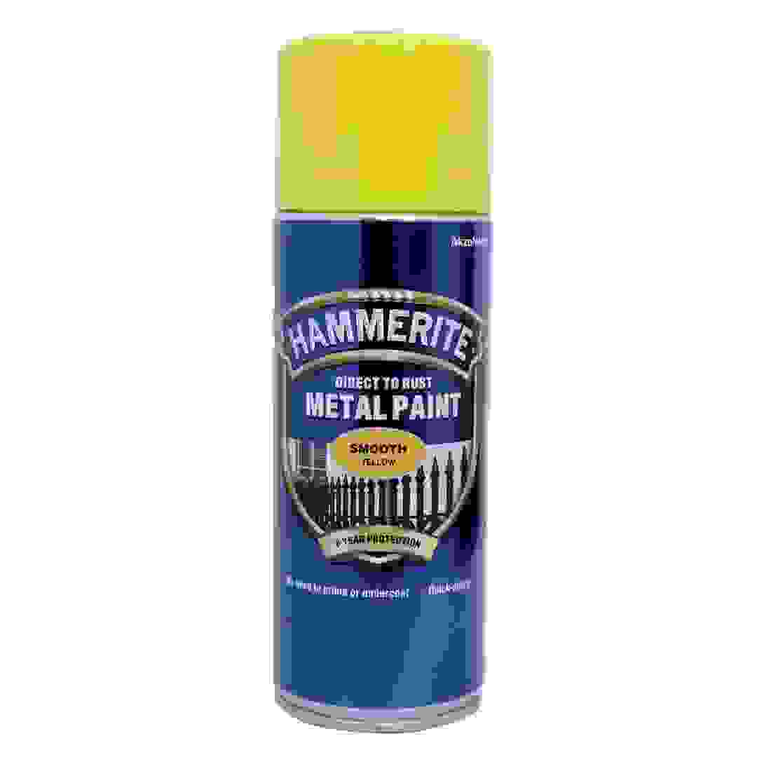 Hammerite Metal Spray Paint (400 ml, Smooth Yellow)