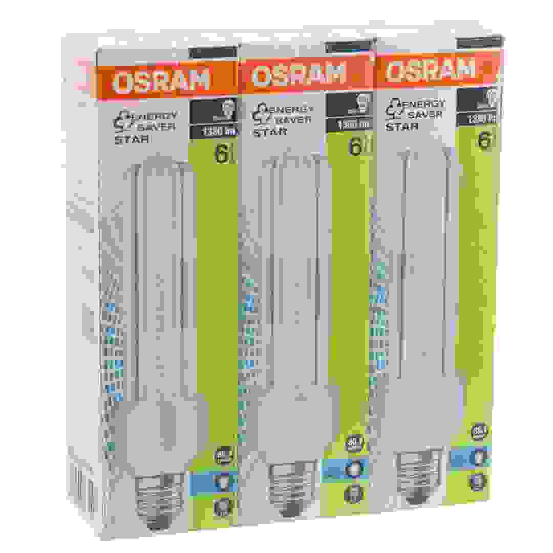 Osram T4 E.Saver Screw Bulb Pack (23 W, Day Light, 3 Pc.)