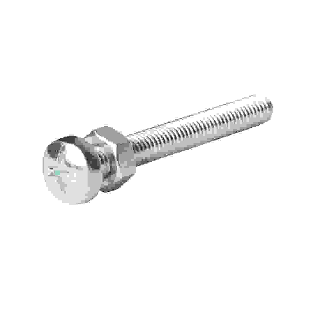 مجموعة براغي وصواميل ماكينات فولاذ كربوني مطلي بالزنك ديال (M6 × 60 ملم، 20 قطعة)