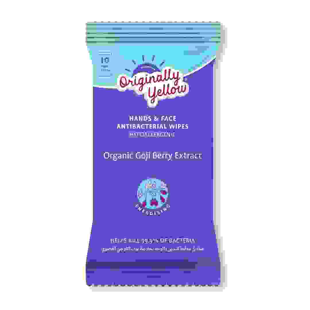 Originally Yellow Hand & Face Wipes Pack (Goji Berry, 10 Wipes)