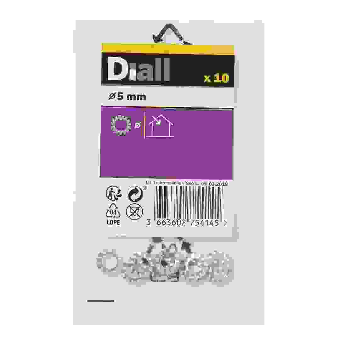 Diall Steel Shakeproof Washer Pack (M5, 10 Pc.)