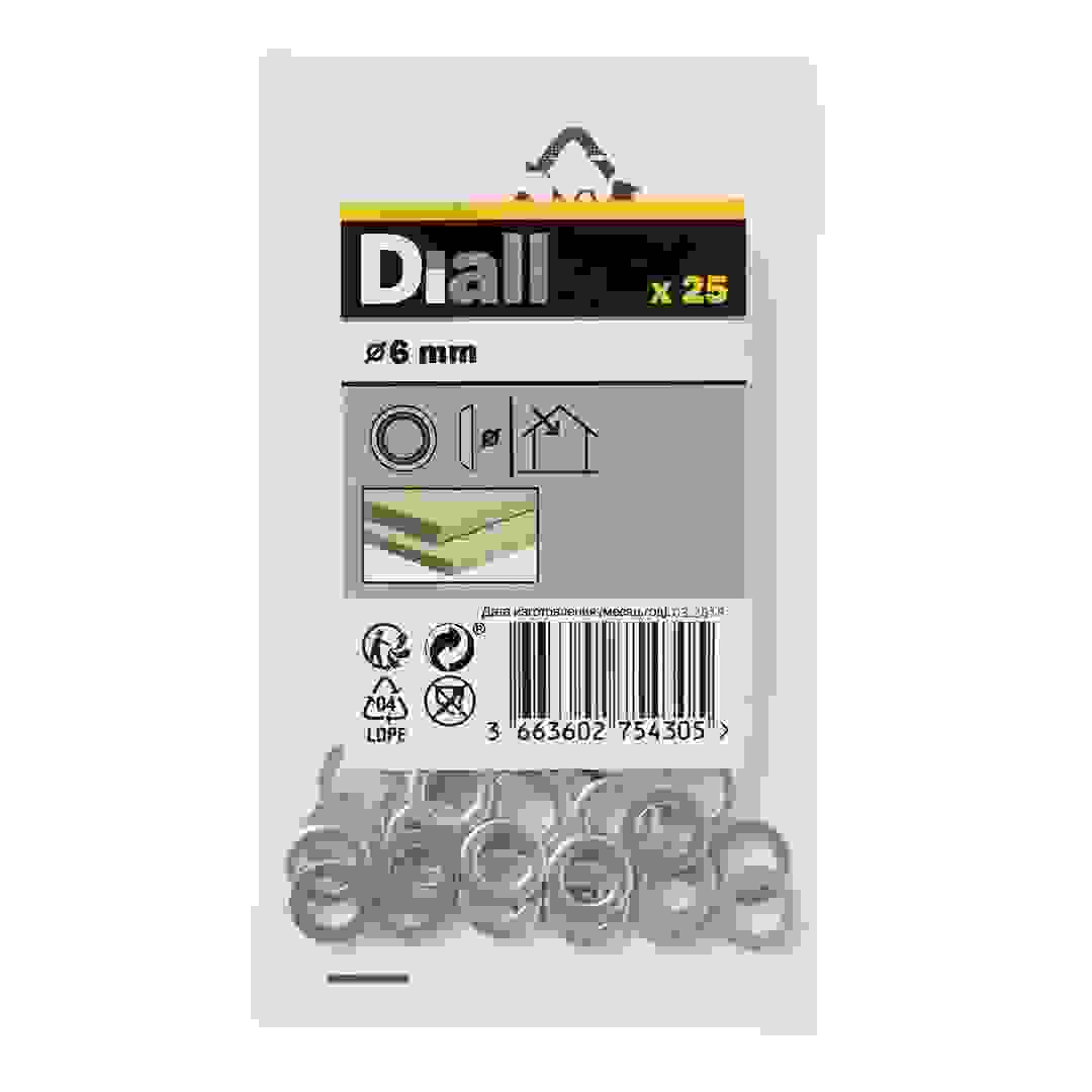 Diall Carbon Steel Screw Cup Washer Pack (M6, 25 Pc.)