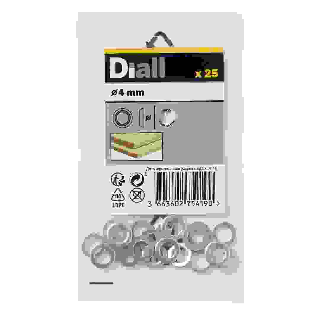 Diall Stainless Steel Screw Cup Washer Pack (M4, 25 Pc.)