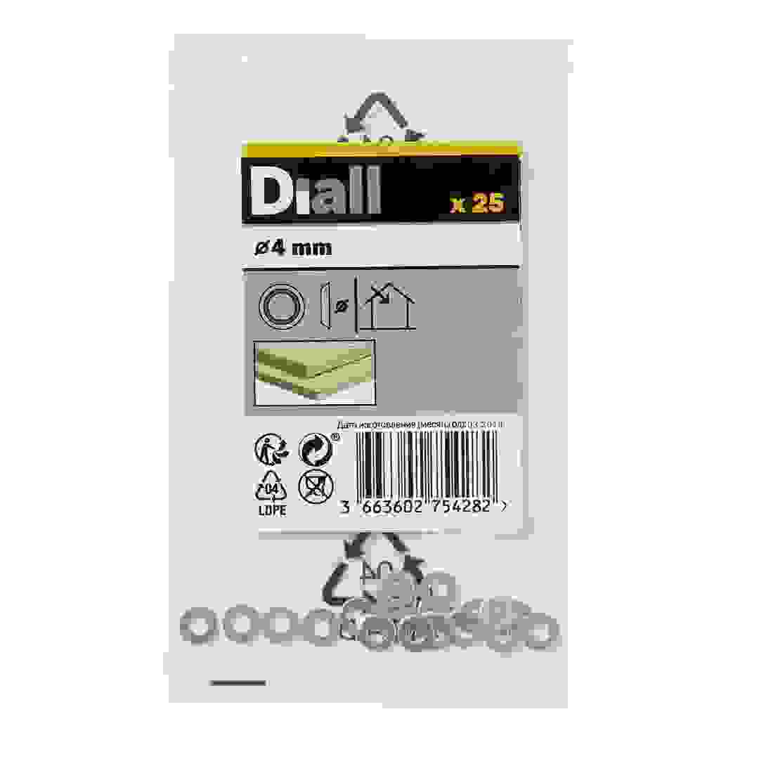 Diall Carbon Steel Screw Cup Washer Pack (M4, 25 Pc.)