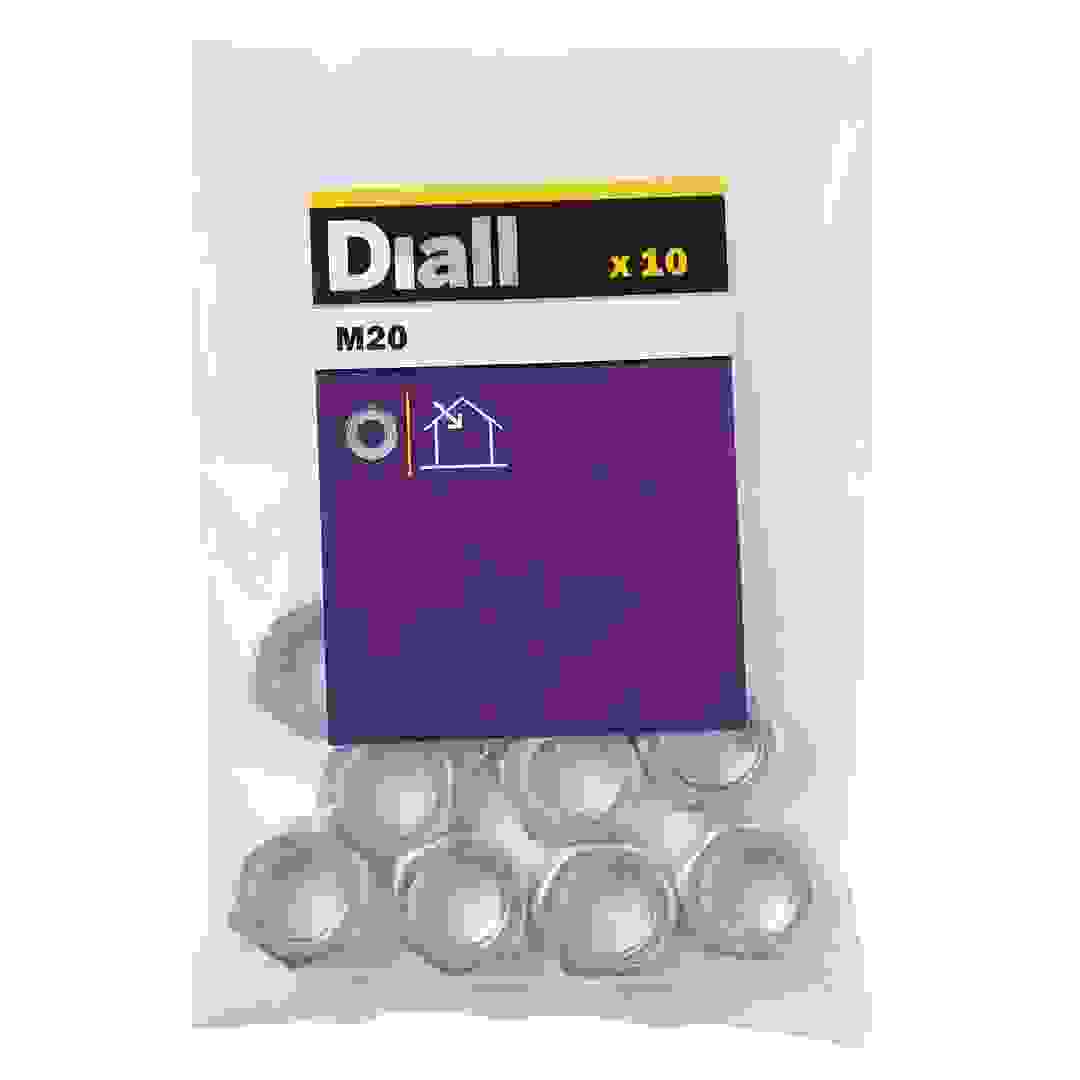 Diall Zinc-Plated Carbon Steel Lock Nut Pack (M20, 10 Pc.)