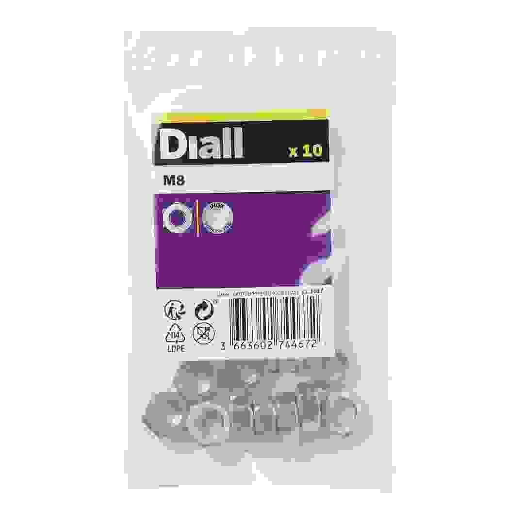 مجموعة صواميل قفل ستانلس ستيل ديال (M8، 10 قطع)