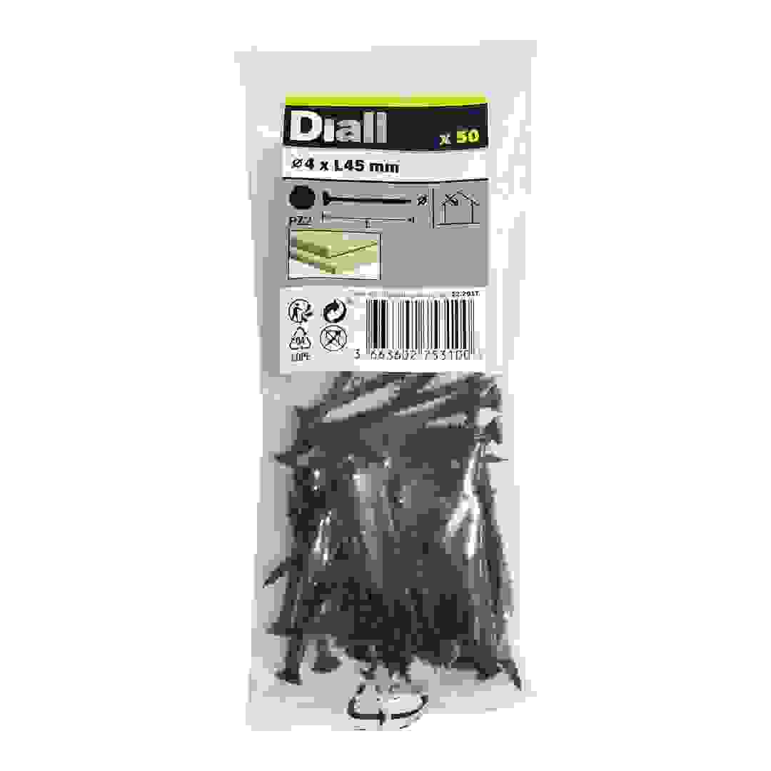 Diall Carbon Steel Furniture Screw Pack (0.4 x 4.5 cm, 50 Pc.)