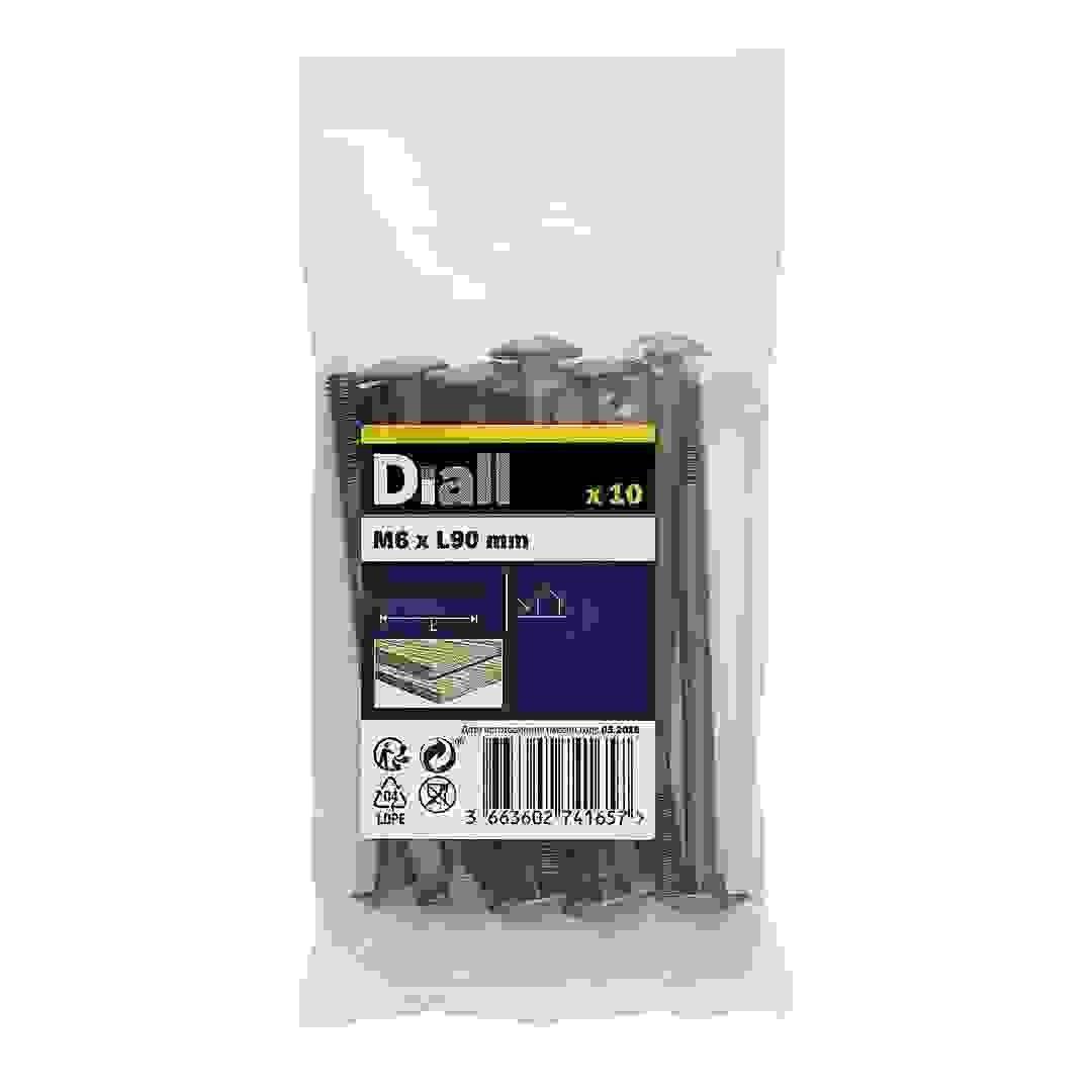 Diall Carbon Steel Cup Square Bolt Pack (M6 x 90 mm, 10 Pc.)