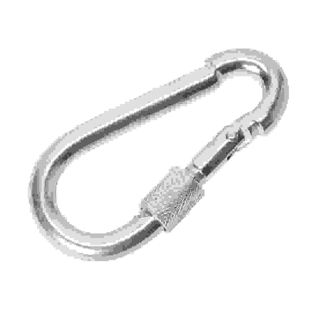 Diall Zinc-Plated Steel Screwed Snap Hook (8 x 80 mm)