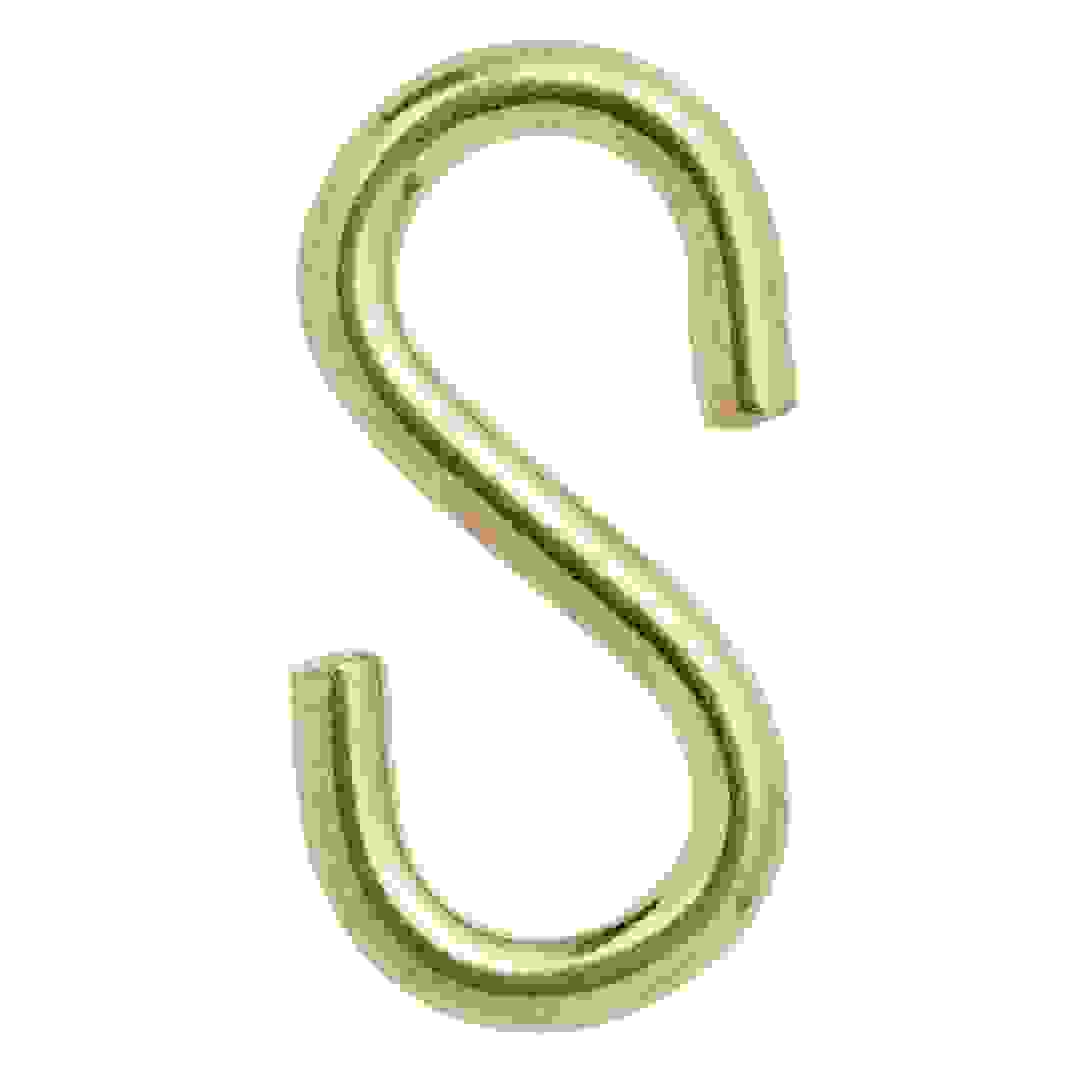 مجموعة خطاف حرف S فولاذ مطلي بالنحاس ديال (3 × 30 ملم، 4 قطع)