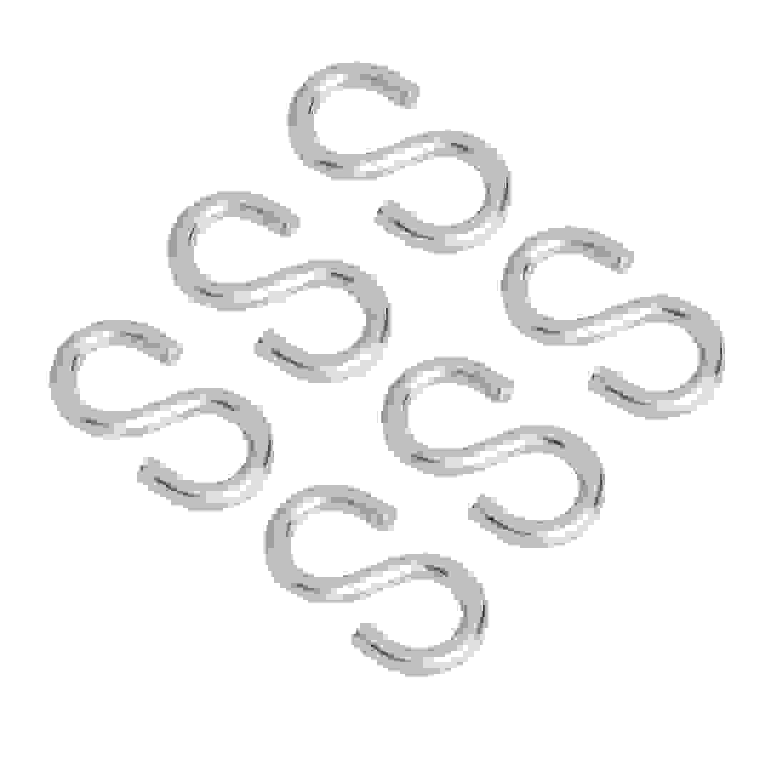 مجموعة خطاف حرف S فولاذ مطلي بالزنك ديال (2.5 × 25 ملم، 6 قطع)