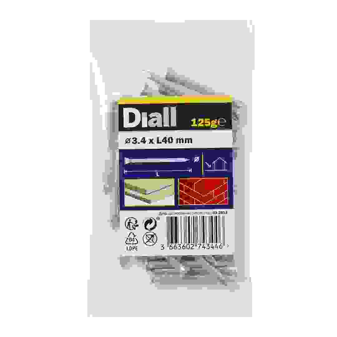 مجموعة مسامير خرسانة فولاذ كربوني مجلفن ديال (3.4 × 40 ملم)