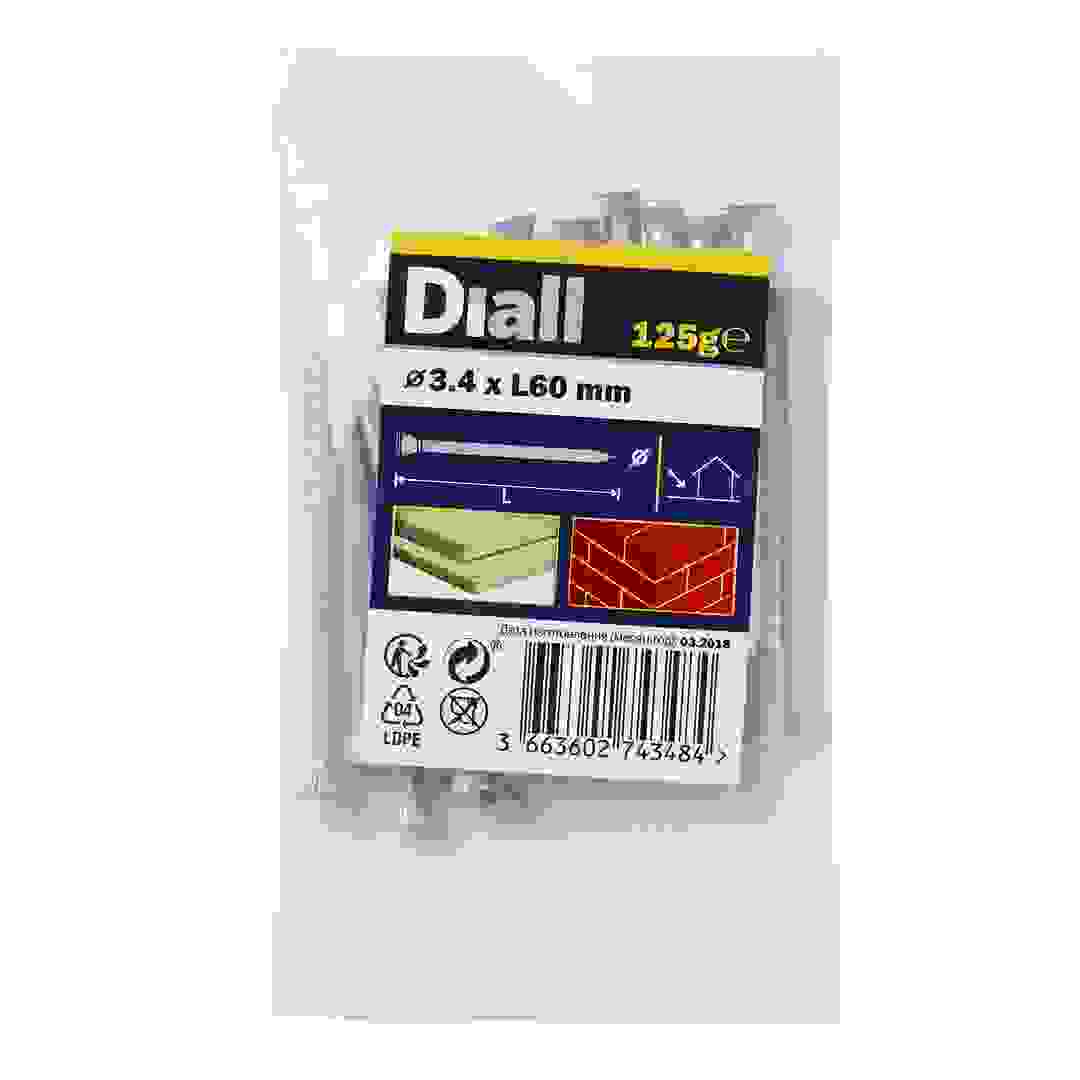 Diall Galvanised Carbon Steel Masonry Nail Pack (3.4 x 60 mm)