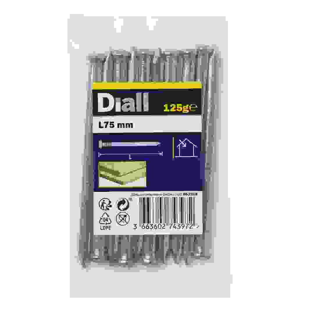 Diall Carbon Steel Plain Oval Nail Pack (75 mm, 125 g)