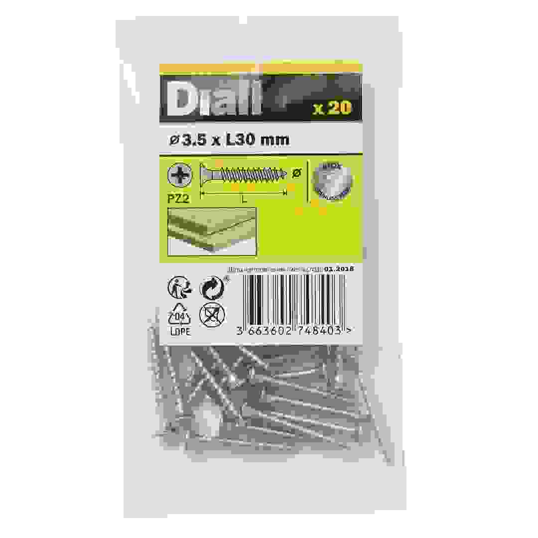 Diall Stainless Steel Screw Pack (3 cm, 20 Pc.)