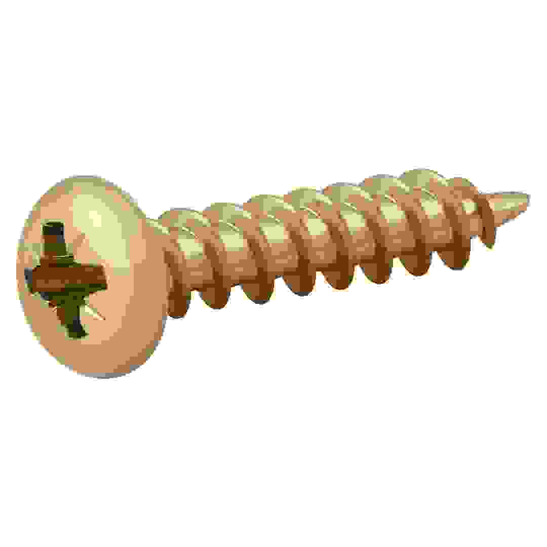 Diall Zinc-Plated Carbon Steel Pan Head Wood Screw Pack (5 x 25 mm, 100 Pc.)