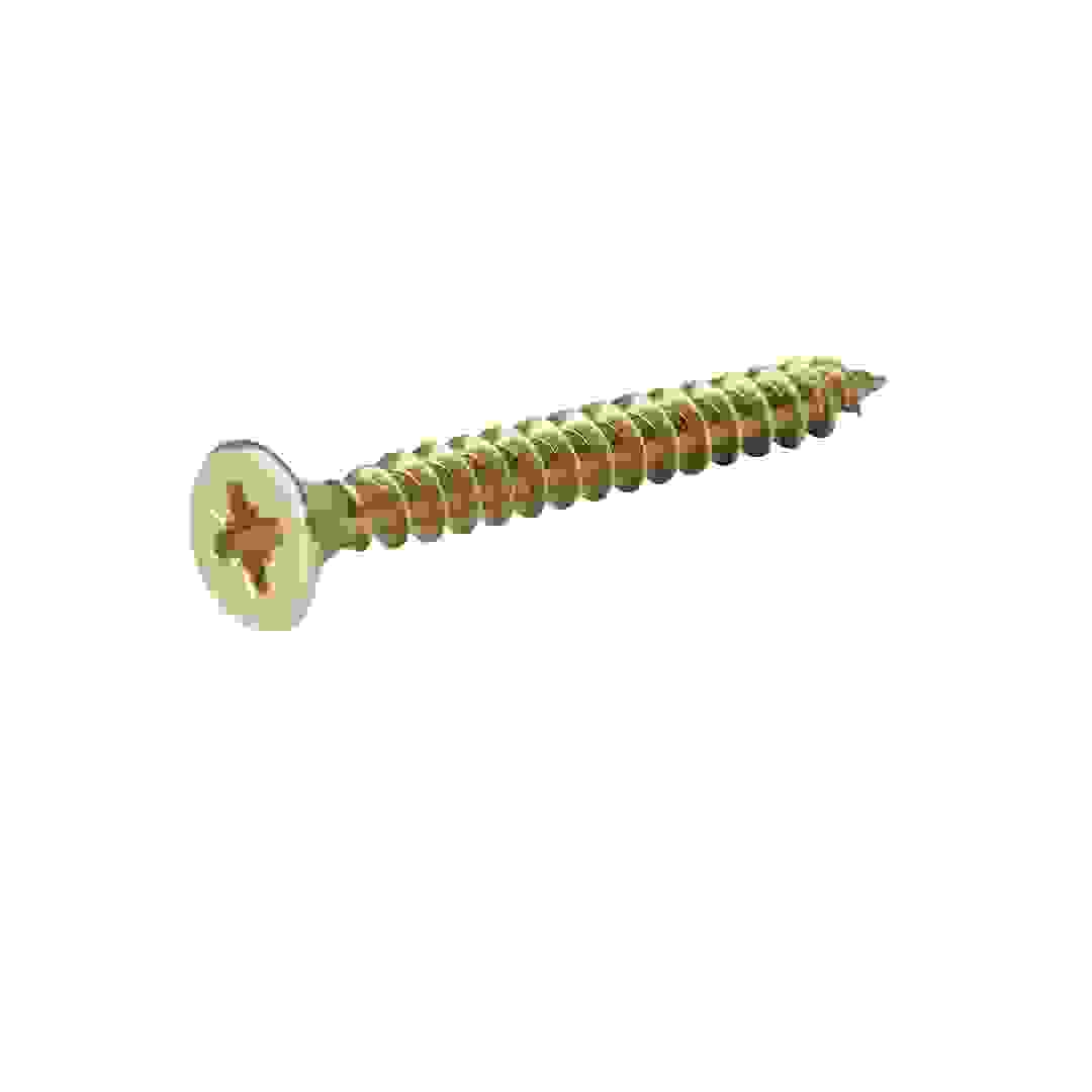 Diall Zinc-Plated Carbon Steel Pan Head Wood Screw Pack (5 x 40 mm, 100 Pc.)