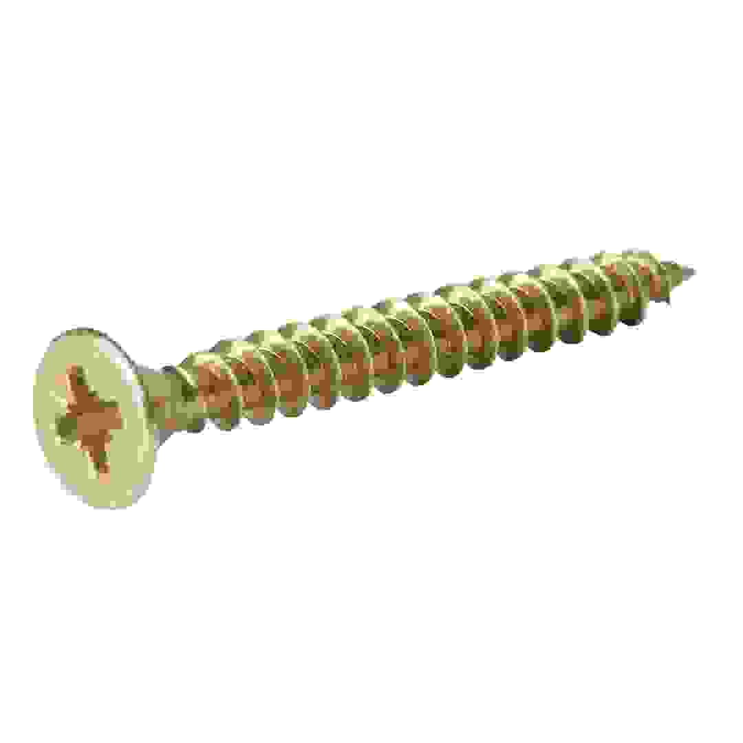 Diall Zinc-Plated Carbon Steel Wood Screw Pack (3.5 x 60 mm, 100 Pc.)