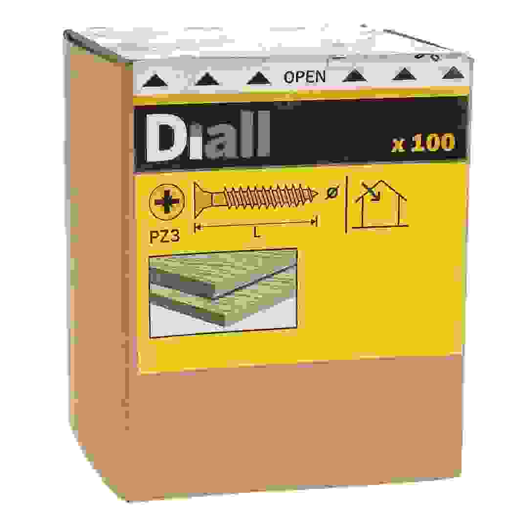 Diall Zinc-Plated Carbon Steel Wood Screw Pack (6 x 140 mm, 100 Pc.)
