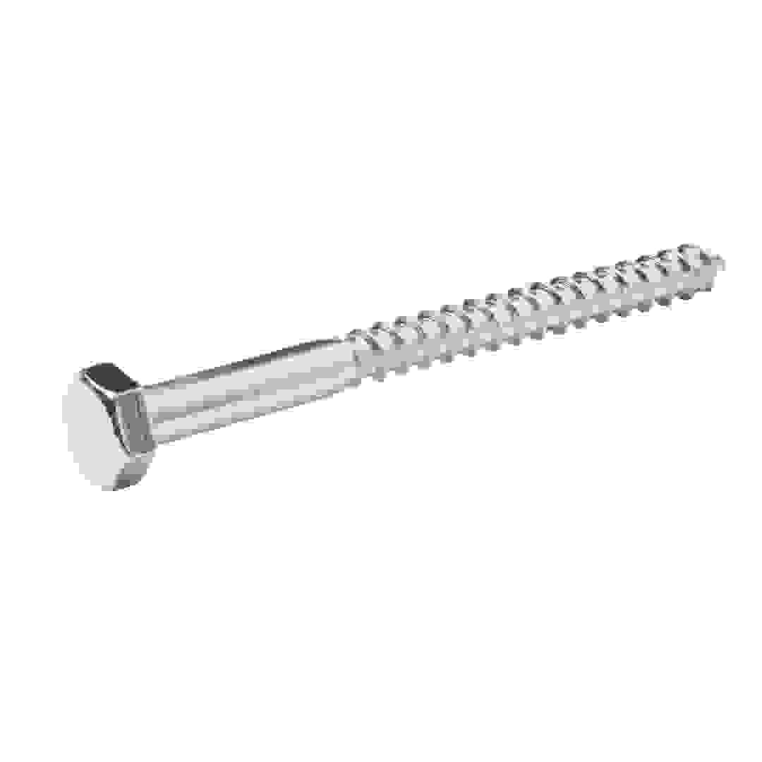 Diall Zinc-Plated Carbon Steel Hex Coach Screw Pack (10 x 120 mm, 50 Pc.)