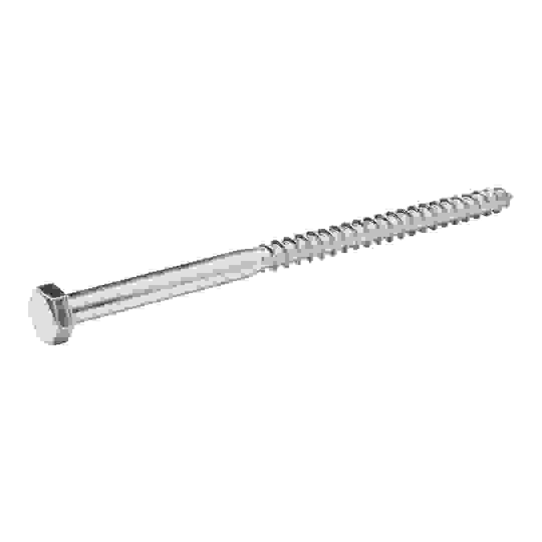 Diall Zinc-Plated Carbon Steel Hex Coach Screw Pack (8 x 140 mm, 50 Pc.)