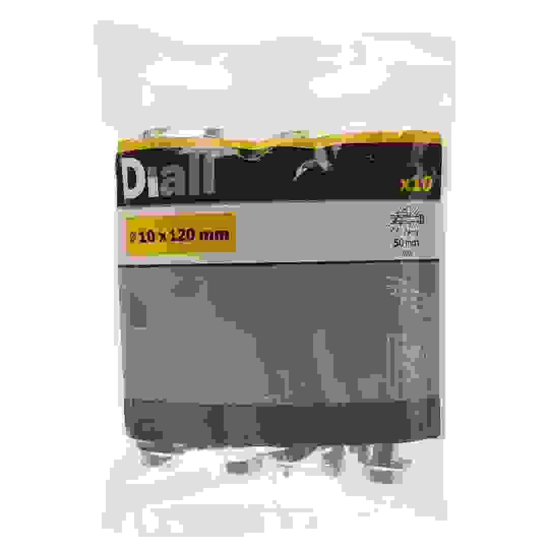 مجموعة مسمار فولاذي ديال (10 × 120 ملم، 10 قطع)