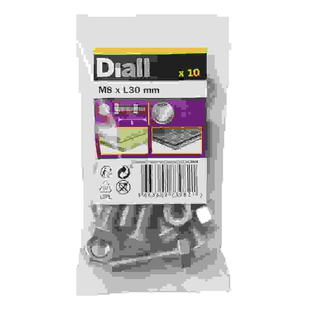 Diall Stainless Steel Hex Nut & Bolt Pack (M8 x 30 mm, 10 Pc.)
