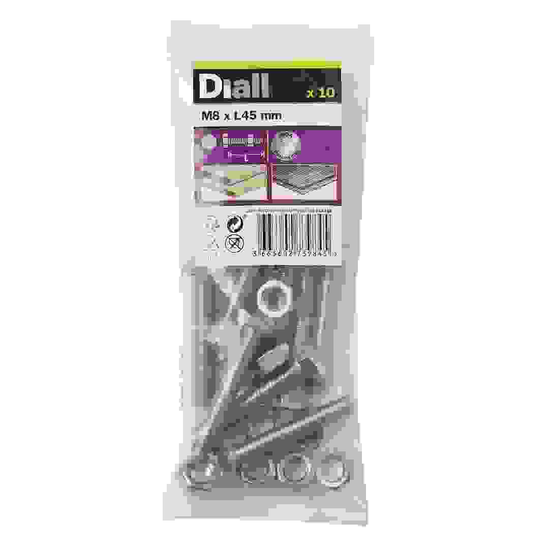 Diall Hex Stainless Steel Bolt & Nut Set (4.5 cm, 10 Pc.)
