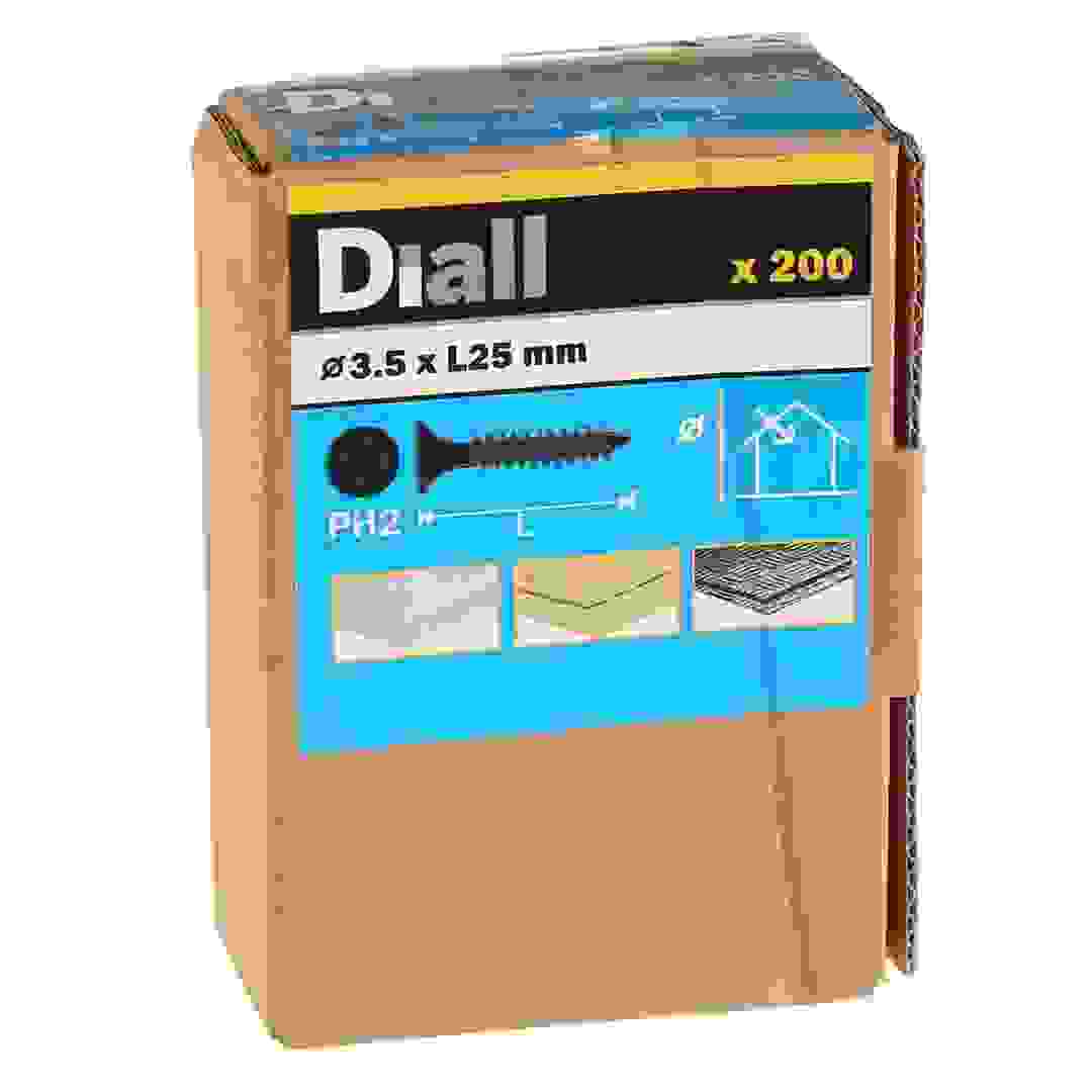 Diall Carbon Steel Universal Screw Pack (3.5 x 25 mm, 200 Pc.)