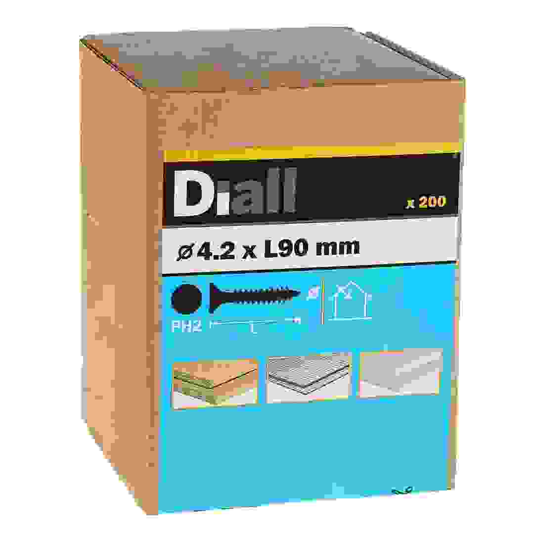 Diall Carbon Steel Universal Screw Pack (4.2 x 90 mm, 200 Pc.)
