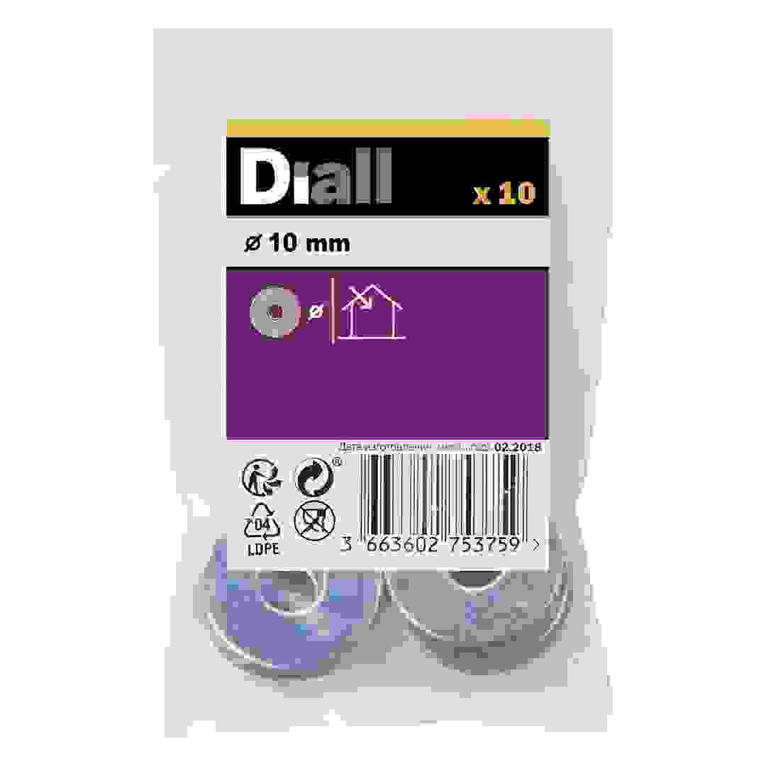 مجموعة حلقات مسطحة كبيرة فولاذ كربوني ديال (M10، 10 قطع)