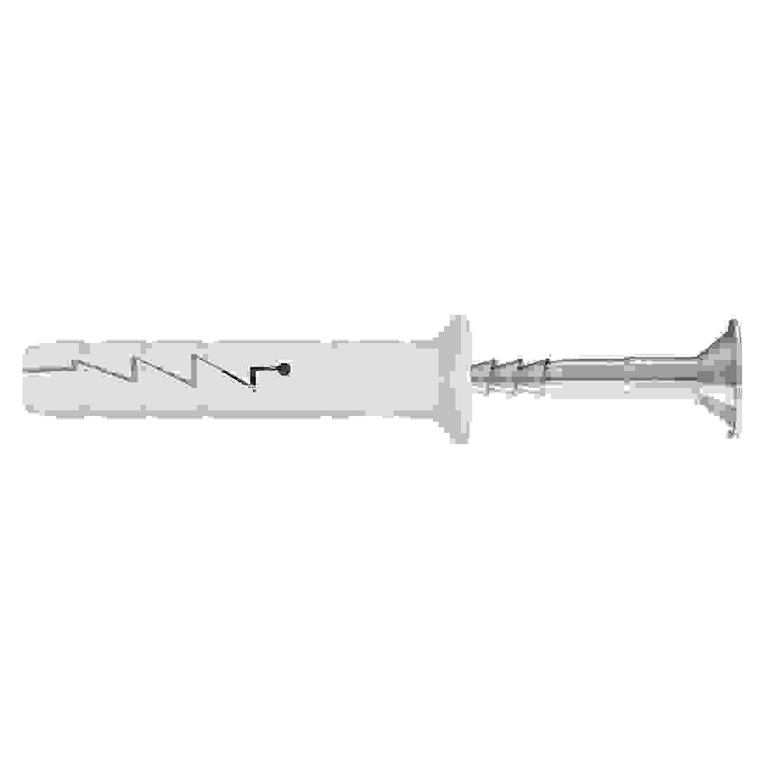 Diall Nylon Countersunk Hammer-In Plug Pack (8 x 100 mm, 10 Pc.)