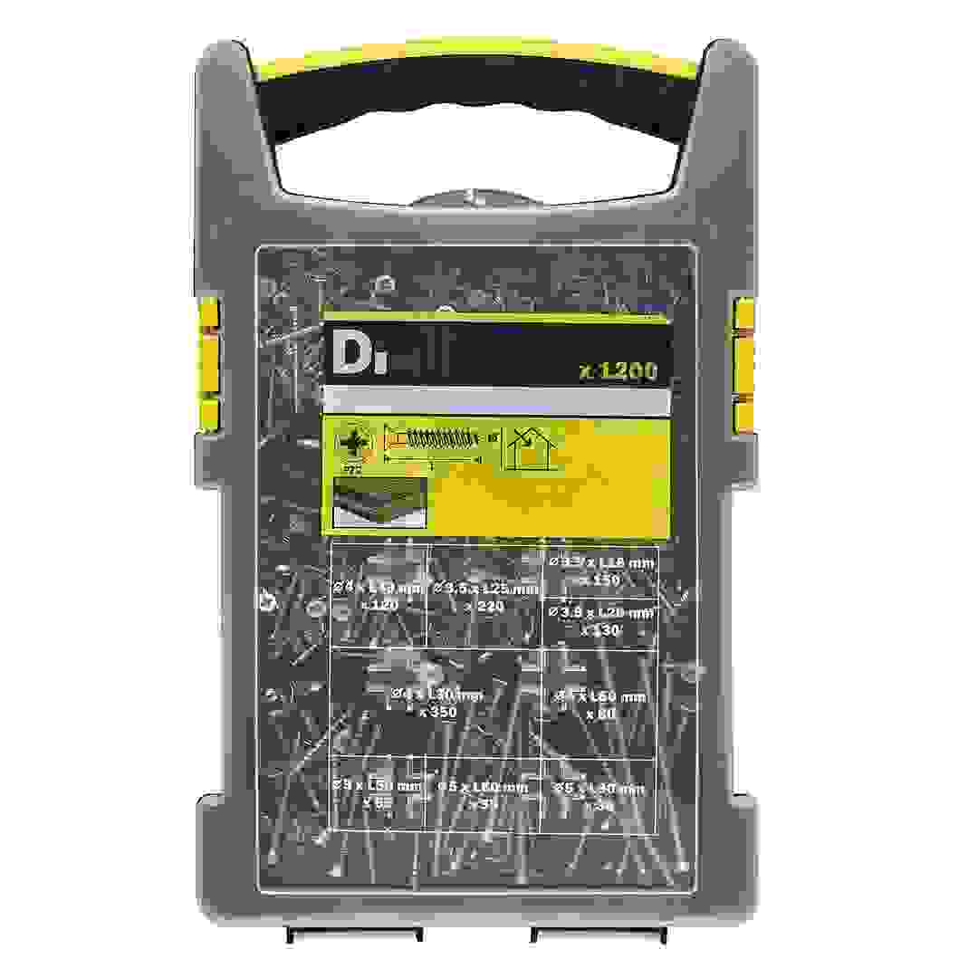 Diall Carbon Steel Screw Set (1200 Pc.)
