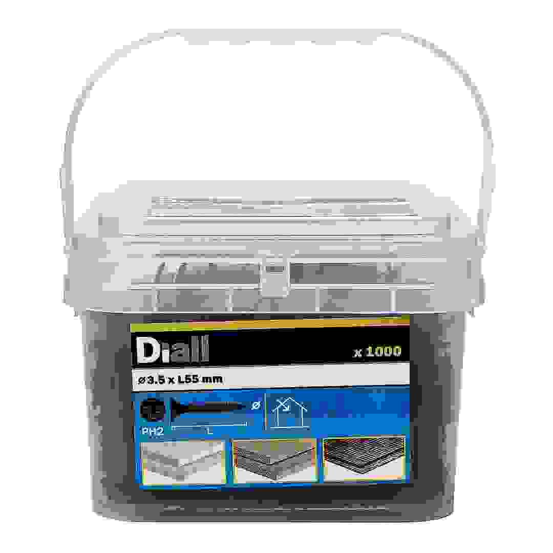 مجموعة براغي عامة فولاذ كربوني ديال (3.5 × 55 ملم، 1000 قطعة)