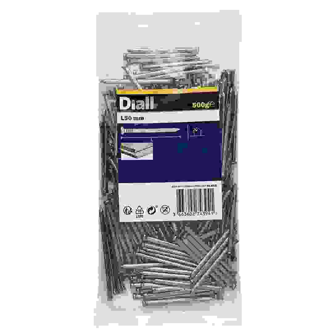 Diall Carbon Steel Plain Oval Nail Pack (50 mm, 500 g)
