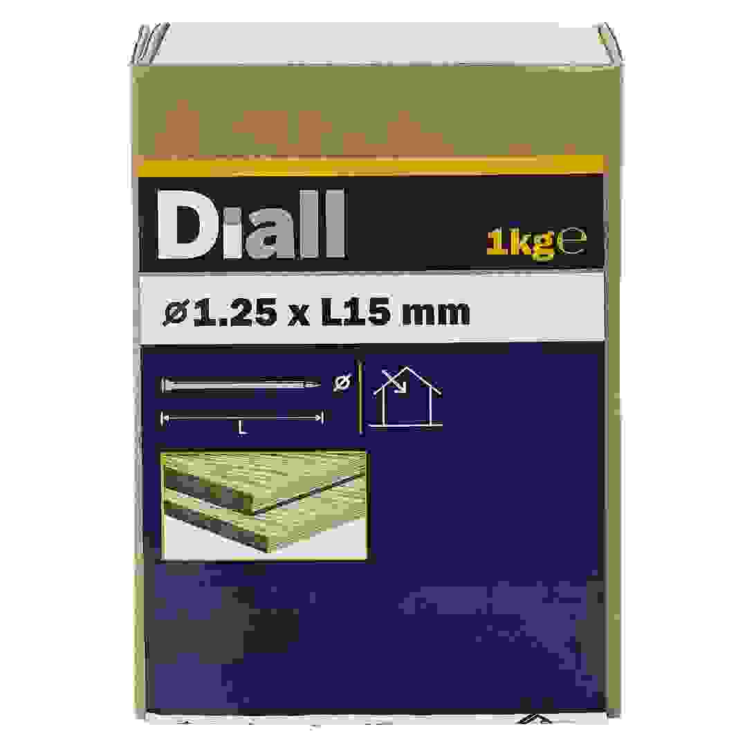 Diall Carbon Steel Lost Head Nail Pack (1.25 x 15 mm, 1 kg)