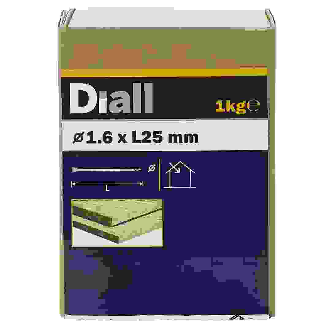 Diall Carbon Steel Lost Head Nail Pack (1.6 x 25 mm, 1 kg)