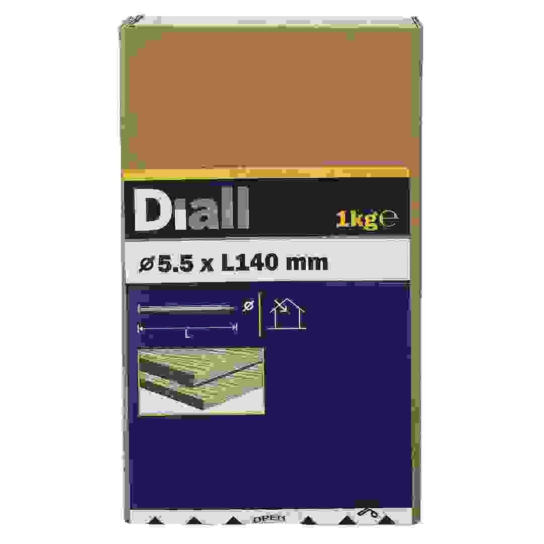 Diall Carbon Steel Round Wire Nail Pack (5.5 x 140 mm, 1 kg)