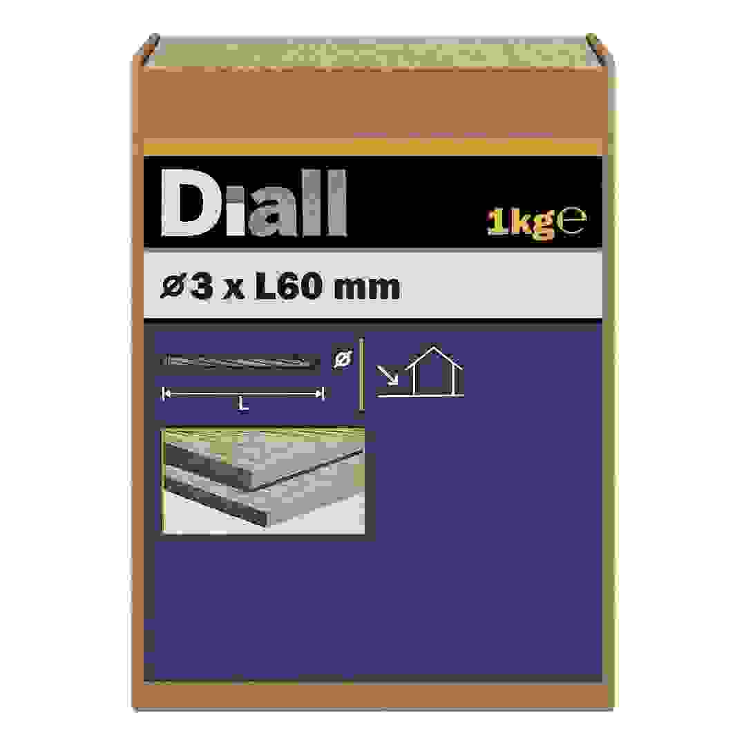 علبة مسامير مفتولة مغلفنة فولاذ كربوني ديال (60 × 3 ملم)